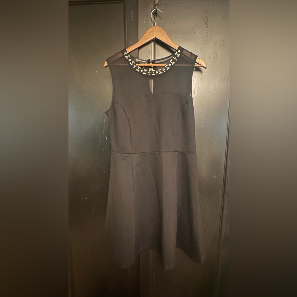I.N.C. International Concepts Black Rhinestone Fit & Flare Dress – XL